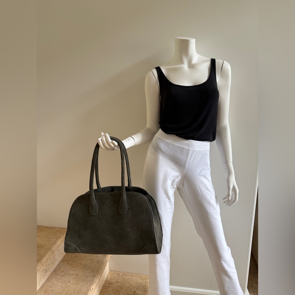 COS Gray Suede Shoulder Bag - Picture 2 of 8